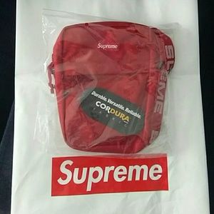 Supreme red shoulder bag ss18